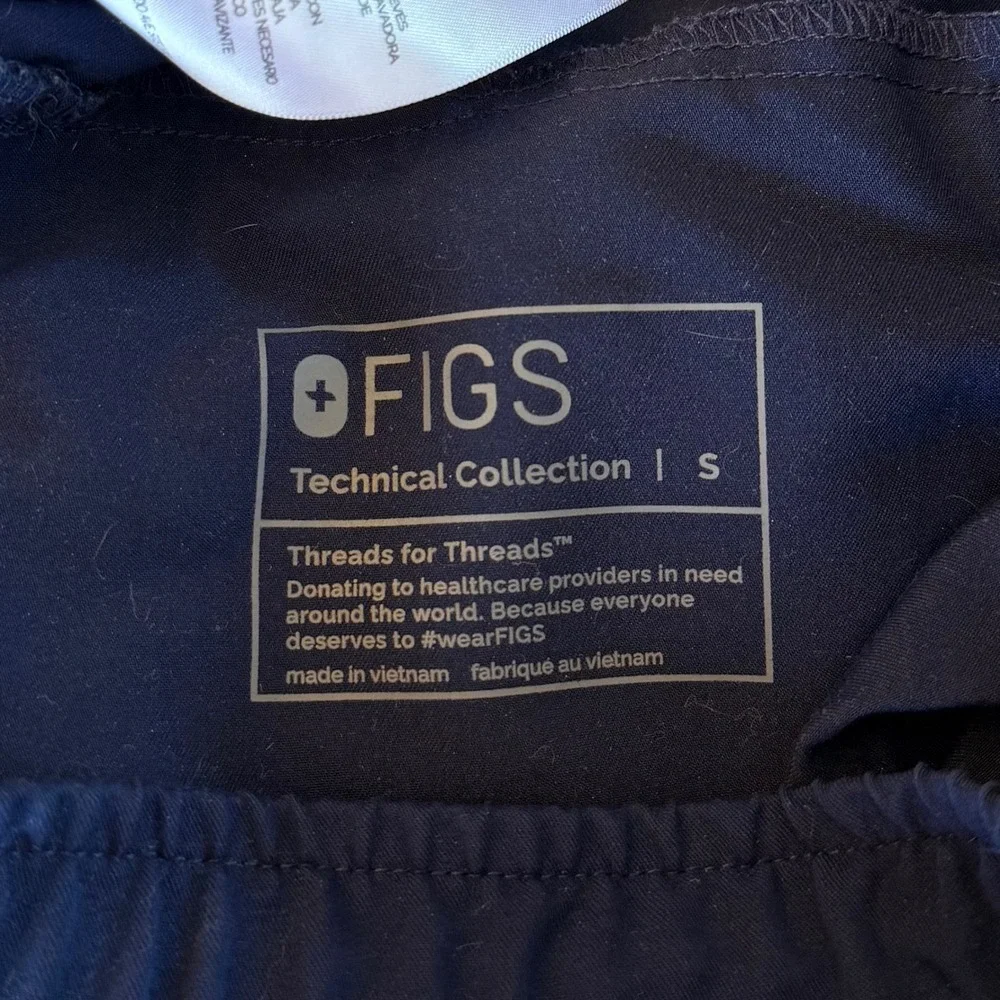 FIGS Tansen Jogger Scrub Pants Men's‎ Small Navy Blue Drawstring Cuffs MXXSW2004